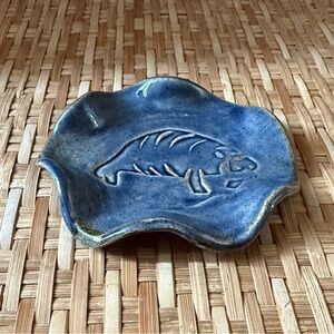 Handmade Clay Trinket Dish with Manatee Design